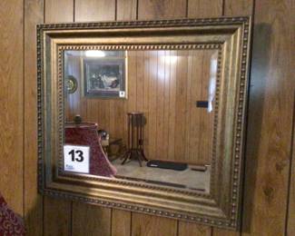 Large gold mirror