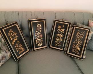 Set of 4 oriental pictures