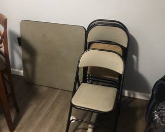 Folding chairs and table!