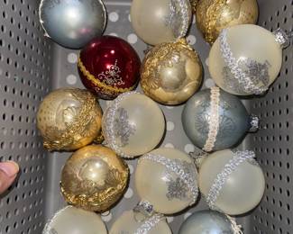 Lot of 15 Glass Christmas Ornaments Bric Brac $20.00