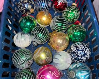 18 Glass Christmas Ornaments $25.00