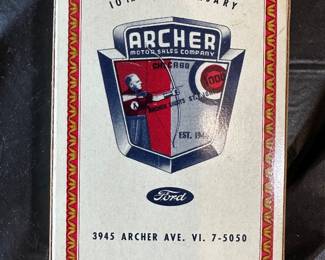 Archer Motor Sales Company Deck of Cards $5.00