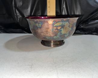 Reed & Barton Silverplated Bowl with Red Interior $10.00