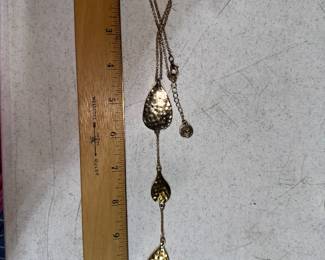 Gold Tone Tear Drop Necklace $8.00