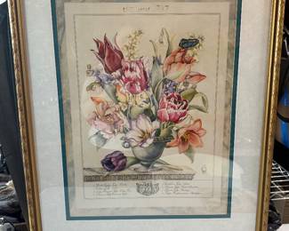 Framed Yuriko Takata Tulip Print $45.00
