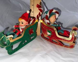 2 Pixies in Sleighs $25.00
