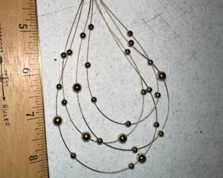 Silver Beaded Necklace $8.00