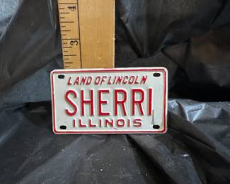 Illinois SHERRI Metal License Plate $4.00