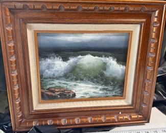 J. Walker Oil Painting Seascape $100.00