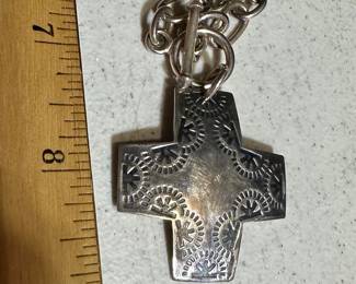 Sterling Silver Cross and Chain $50.00