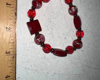 Red Stretch Bracelet $5.00