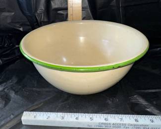 Green Rim Mixing Bowl $7.00