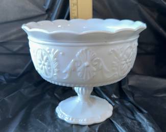Milk Glass Compote $8.00