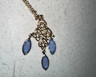 Light Blue Stone Necklace $6.00