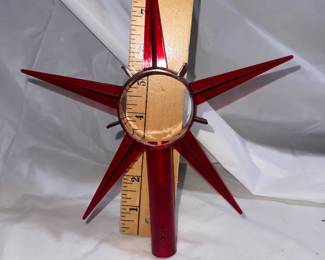 Red Star Burst Tree Topper $16.00