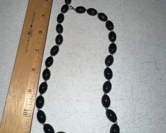 Black Beaded Necklace $5.00