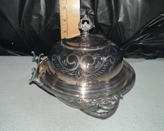 Silver Plated Domed Butter Dish $20.00