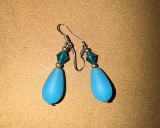 Blue Drop Earrings $5.00