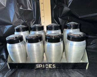 Kromex Set of 8 Spice Jars $18.00