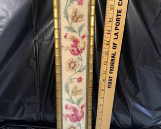 Framed Floral Needlepoint 1980 $24.00