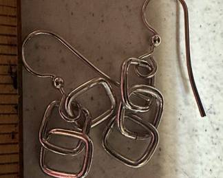 Pair of Silver Linked Earrings $5.00