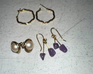 3 Pairs of Costume Earrings $8.00