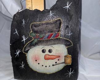 Snowman on Slate $8.00