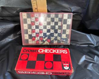 Crown Checkers Travel Game $3.00