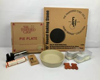 Pampered Chef Baking Stone and Kitchen Accessories Lot