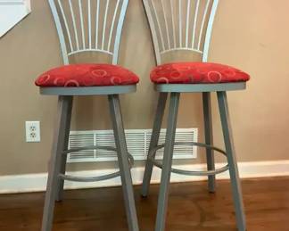 Pair Of Swivel Bar Stools