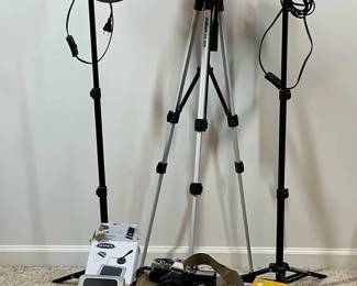 Photography Equipment, Cameras, Tripod  Studio Lighting Lot