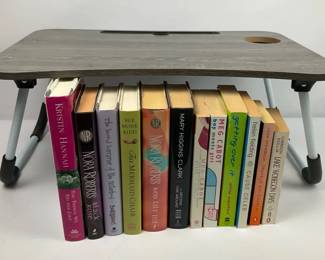 Folding Lap Desk with Assorted Fiction Books