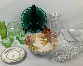 M.Z. Austria Bowl, Limoges Plate  Decorative Glassware