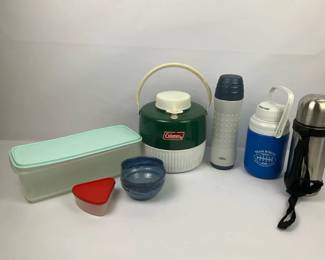 Vintage Coleman Jug and Thermos Lunchware Lot
