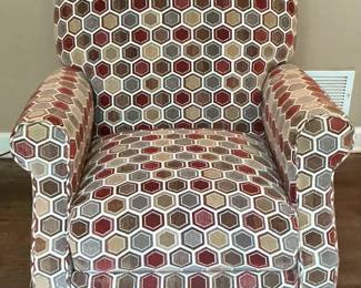 Geometric Pattern Reclining Accent Chair