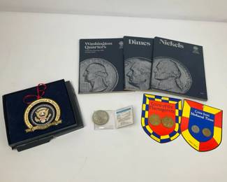 Coin Albums, Commemorative Medal  Collector Coin Lot