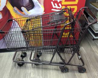 Tuesday Morning Branded Metal Shopping Carts, Qty 2