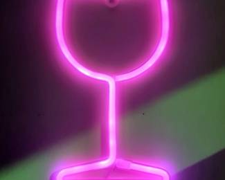 Wine Glass Shaped LED Neon Wall Sign