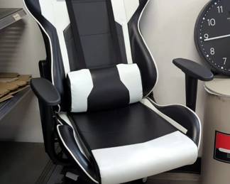 S-Racer Gaming Chair, Sterling & Noble Wall Clock And Systemar 27L Pedal Trash Bin