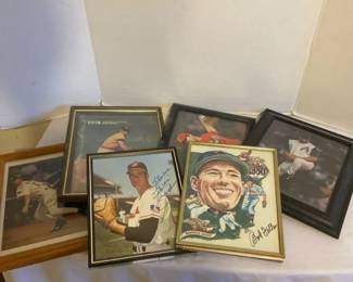 Signed Baseball Framed Pictures