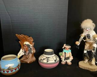 Native American Signed Pottery And More