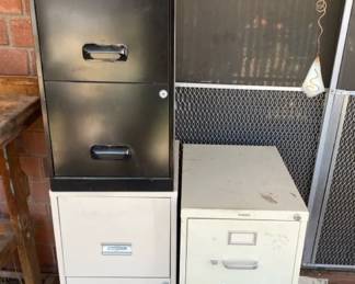 Three Small Filing Cabinets