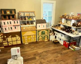MANY LARGE DOLLHOUSES & FURNITURE FOR THEM ALL!!