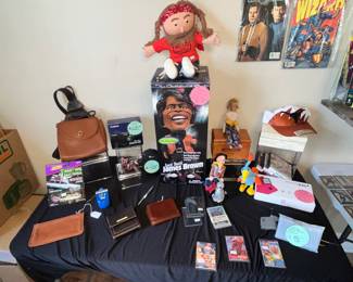 SOME AMAZING ITEMS ON THIS TABLE! DANCING JAMES BROWN!