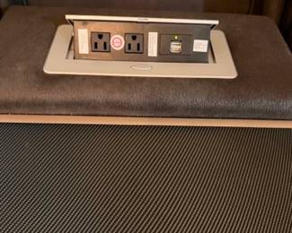 Sofa, Built-in cup holders and storage compartments in both armrests. Comfortable seating with a clean, modern look.