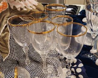 Gold Rimmed Stemware