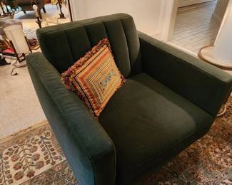 Green Velvet Club Chair