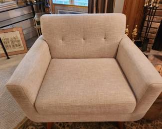 Chair and Matching Ottoman