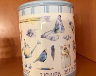 Marjolein Bastin "Tender Blue Flies" Ceramic Canister