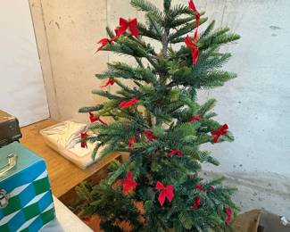 Artificial Christmas Tree with Red Bows